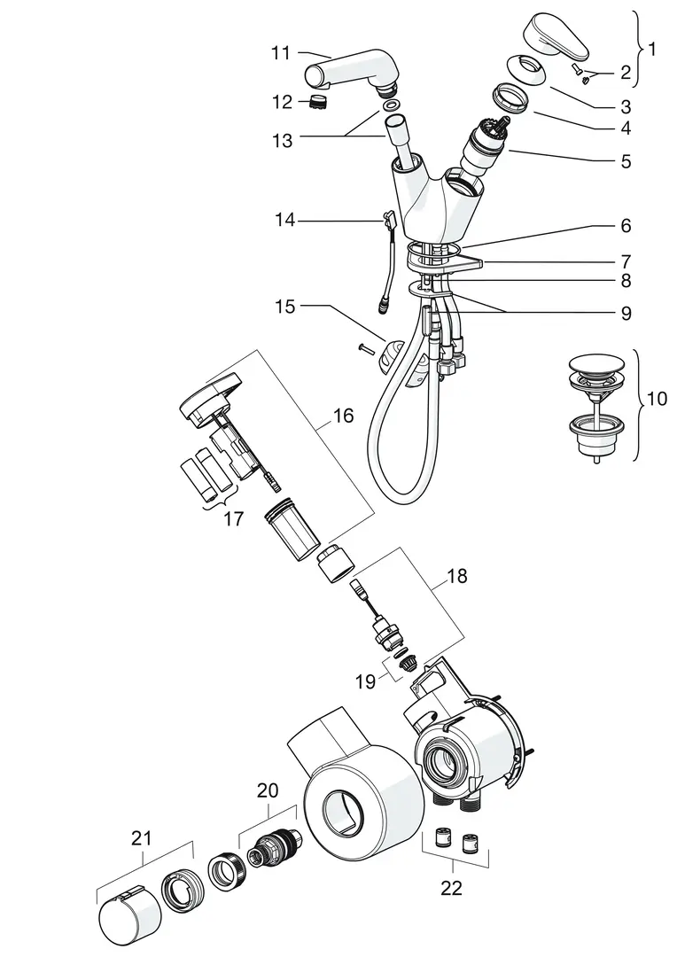 SP55102281 Miscelatore lavabo