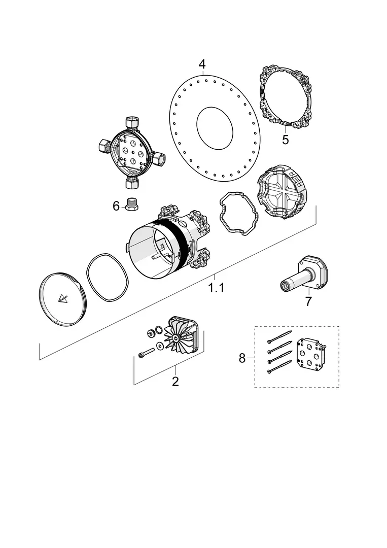 SP80000000 UP-Rohbauset Bade- und Brausearmatur