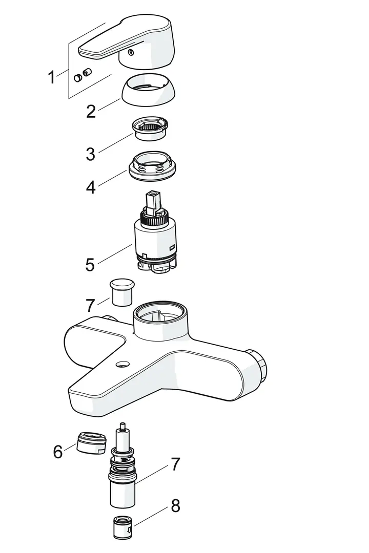 SP51442193 Wannenfüll- und Brausebatterie