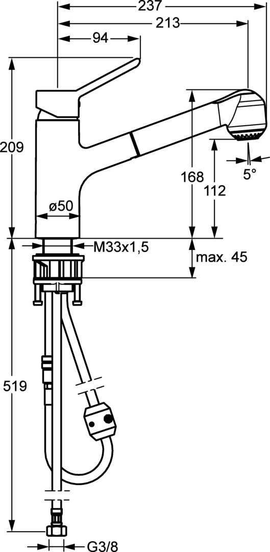 49522203 Kitchen faucet HANSAPRIMO HANSA