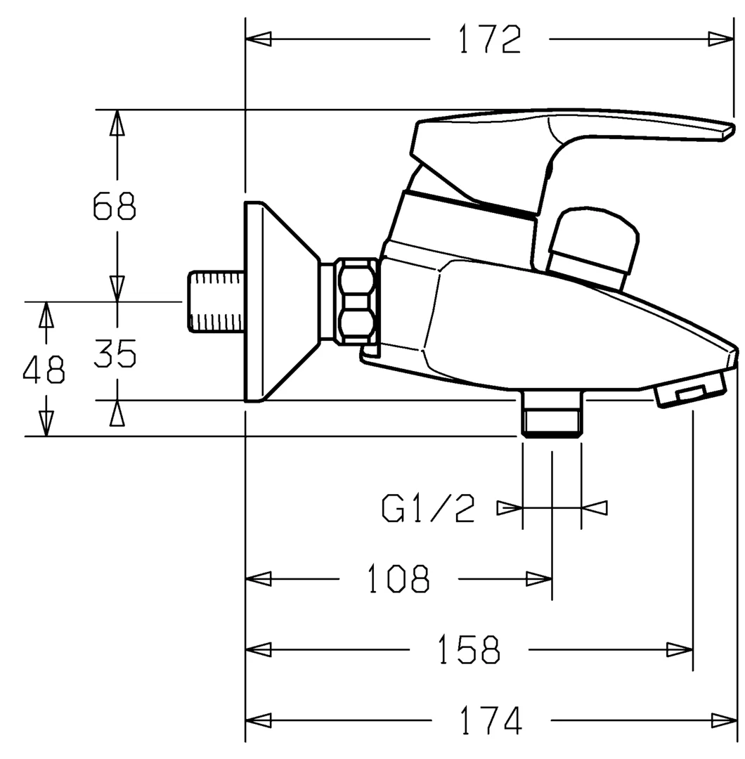 世界中の商品を購入 HANSA POLO 5140 2273 水道栓 - 日用品/インテリア