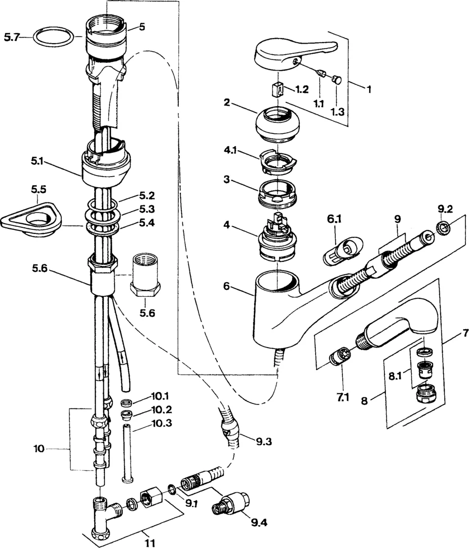 03321131 Kitchen Faucet Low Pressure