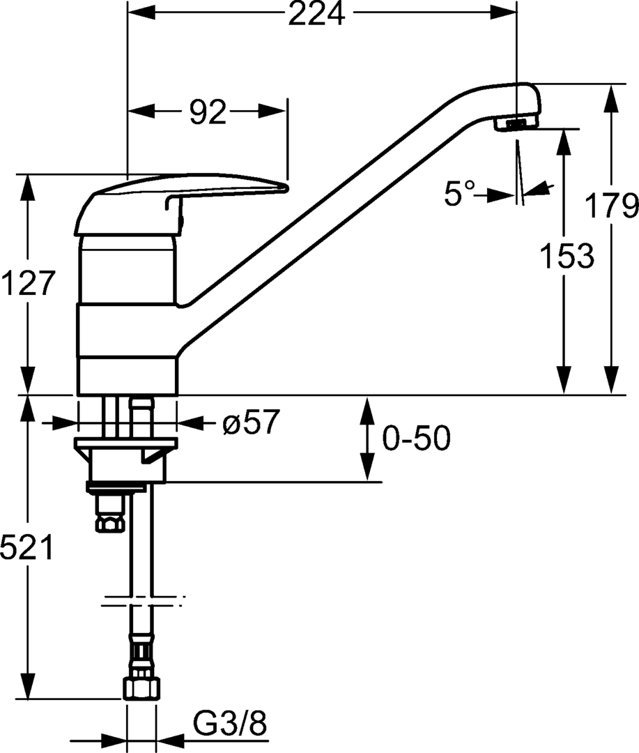 01232204 Kitchen faucet HANSADISC HANSA
