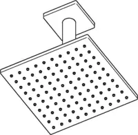 HANSAVIVA, Overhead shower, 200x200 mm, 04190240