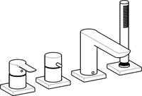 HANSALIGNA, Cover part for bath and shower faucet, 75x75 mm, 06442093