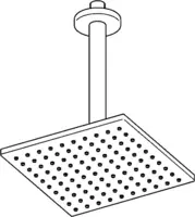 HANSAVIVA, Sprchová s dešťovou sprchou, 200x200 mm, 44270240