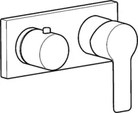 HANSALIGNA, Piastra per miscelatore vasca-doccia, 44559503