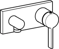 HANSALOFT, Piastra per miscelatore doccia, 57639503