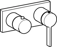 HANSALOFT, Piastra per miscelatore vasca-doccia, 57649503