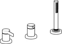 HANSALOFT, Fertigmontageset für Wanne/Brause, 72 mm, 57799073