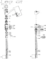 HANSAMIX, Küchenarmatur, Niederdruck, 01121102