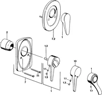 Cover part for shower faucet