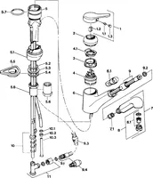 Kitchen faucet, low pressure