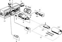 UP-Rohbauset Bade- und Brausearmatur