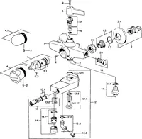 Wannenfüll- und Brausebatterie