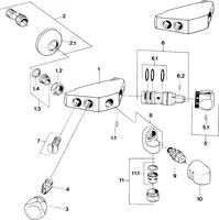 Wannenfüll- und Brausebatterie