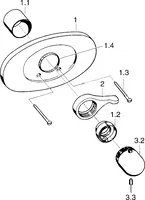 Cover part for shower faucet