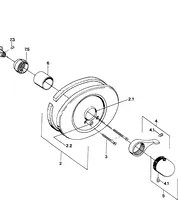 Cover part for bath and shower faucet