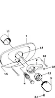 08699105 | HANSADELTA | Piastra per miscelatore doccia