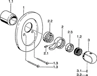 Cover part for shower faucet