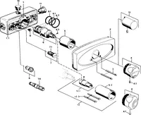 Cover part for shower faucet