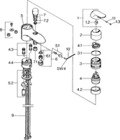 Bath and shower faucet