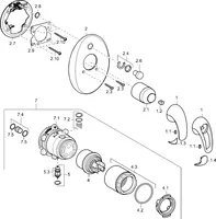 HANSASTAR, Cover part for bath and shower faucet, 4584904092