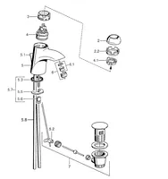 HANSASTAR, Washbasin faucet, 55032100