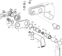 Wannenfüll- und Brausebatterie