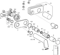 Wannenfüll- und Brausebatterie