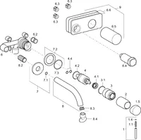 Cover part for washbasin faucet