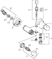 Bath and shower faucet