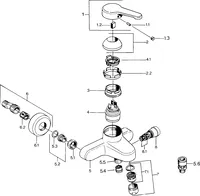 Wannenfüll- und Brausebatterie