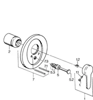 Cover part for bath and shower faucet