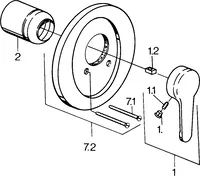 Cover part for shower faucet