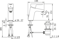 HANSAPRIMO, Waschtischbatterie, 49562203