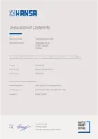 Certificat / Norme Declaration of Conformity