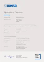 Certificat / Norme Declaration of Conformity