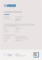 Certificat / Norme Declaration of Conformity