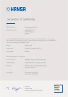 Certificato/Dichiarazione Declaration of Conformity