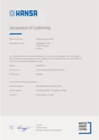 Certificat / Norme Declaration of Conformity