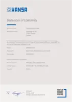 Certificat / Norme Declaration of Conformity