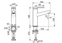 HANSADESIGNO Style, Washbasin faucet, 518822830037