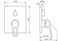 HANSATWIST, Fertigmontageset für Wanne/Brause, 89843085