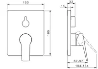 HANSATWIST, Cover part for bath and shower faucet, 89843083