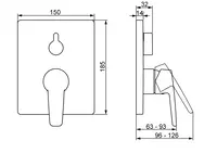 HANSAPOLO, Cover part for bath and shower faucet, 80623093