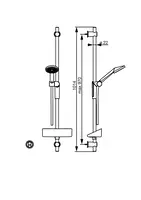 HANSACLASSICJET, Combinazione Doccia con doccetta, 65350110