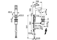 HANSADESIGNO Style, Washbasin faucet, low pressure, 51911183