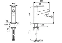 HANSADESIGNO Style, Washbasin faucet, 51882283