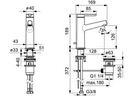 HANSADESIGNO Style, Washbasin faucet, 51832283